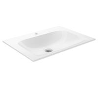 KEUCO X-LINE lavabo à encastrer en céramique, 655x17x494mm, avec 1 trou pour robinet, blanc, 33150316501