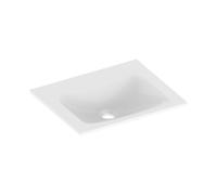 KEUCO X-LINE Lavabo encastré pour invités en céramique, 465x17x383mm, sans trou pour robinet, blanc, 33130314600