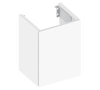 KEUCO X-LINE Meuble sous-lavabo, 1 porte, charnières à droite, 460x605x380mm, 33122300002, Corps/Avant: Blanc décor mat / Blanc verre