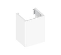 KEUCO X-LINE Meuble sous-lavabo, 1 porte, charnières à gauche, 460x605x380mm, 33122290001, Corps/Avant: Laque Inox satinée / Verre Inox satiné