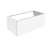 KEUCO X-LINE Meuble sous-lavabo, 1 tiroir frontal, 1000x400x490mm, 33171300000, Corps/Avant: Blanc décor mat / Blanc verre