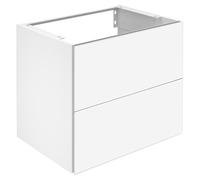 Keuco X-Line meuble sous vasque 33153300000 décor blanc mat, blanc verre clair, 65x60,5x49cm, 2 tiroirs