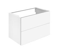 KEUCO X-LINE Meuble sous-lavabo, 2 tiroirs frontaux, 800x605x490mm, 33163970000, Corps/Avant: Vulkanit décor mat / Vulkanit verre satiné
