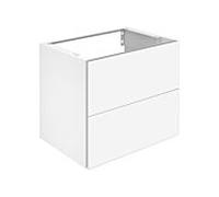 KEUCO Meuble sous-lavabo X-Line 33153140000 – 2 tiroirs, laque truffée soie mate & verre truffé