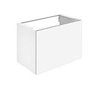 Keuco X-Line meuble sous-lavabo 33162970000 80x60,5x49cm, tiroir avant, décor enduit de vulcanite mat, verre vulcanite mat