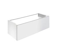 KEUCO Meuble sous-lavabo X-LINE 1 tiroir frontal 1200x400x490mm Blanc décor mat/Blanc verre