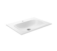 KEUCO Lavabo à encastrer X-LINE en céramique 655x17x494 mm 1 trou pour robinet blanc