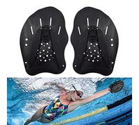 KEUGT Pagaies de natation - Main pour nager avec sangles réglables, accessoires d'entraînement nageurs, débutants et expérimentés Noir
