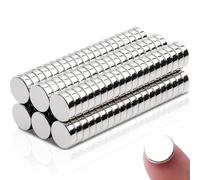 Keukenket - 120 pièces aimants néodyme 10 x 3 mm puissants, mini aimants ronds en néodyme, extra puissants pour tableau magnétique