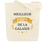 kEUkunHA Cadeau Fete Des Grand Pere Cadeau Grand Pere Fete Des Peres Cadeaux Anniversaire Merci Cadeaux Noel Saint Valentin Halloween Paques Petits Avent Original Utile Tote Bag pour Meilleure Papy