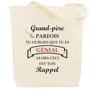 kEUkunHA Cadeau Fete Des Grand Pere Cadeau Grand Pere Fete Des Peres Cadeaux Anniversaire Merci Cadeaux Noel Paques Saint Valentin Halloween Petits Avent Original Utile Tote Bag pour Meilleure Papy