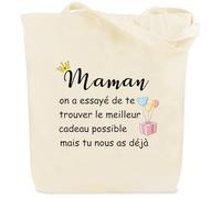 kEUkunHA Cadeau Fete Des Meres Cadeau Maman Merci Cadeaux Fete Des Meres Original Cadeaux Noel Anniversaire Saint Valentin Halloween Retraite Paques Petits Avent Idées Original Tote Bag pour Maman