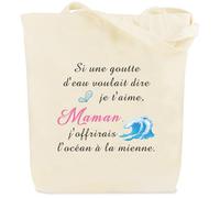 kEUkunHA Cadeau Fete Des Meres Cadeau Maman Merci Cadeaux Fete Des Meres Original Cadeaux Noel Anniversaire Saint Valentin Petits Avent Halloween Retraite Paques Idées Original Tote Bag pour Maman