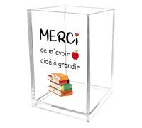 kEUkunHA Cadeau Maitresse D'école Cadeaux Maitresse D'école Fin D'année Merci Cadeau Atsem Maternelle Cadeaux Noel Saint Valentin Anniversaire Paques Halloween Original Pot A Crayon pour Maitresse