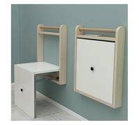 KEuLen Chaise Pliable Murale-Tabouret à Langer en Bois Massif avec accoudoirs, Tabouret Pliant Invisible Peu encombrant(D)