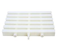 KEuLen Grille de Débordement pour Piscine, Couverture de Grille de Drainage de Piscine épissable, Grille d'égout à trop-Plein Blanche, for allée, Patio, terrasse(20x100CM/15pcs)