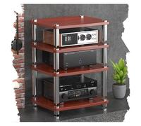 KEuLen Meuble HiFi, Meuble Chaine HiFi, Meuble TV d'angle, Support de Composants, Meuble stéréo for Home cinéma(Mahogany,60x48x76cm)