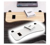 KEuLen Plateau de Clavier, Plateau D'extension de Bureau, Plateau d'extension de Bureau, accoudoir d'ordinateur, Support de coude avec Pince en C(White,25x10in(65x25cm))