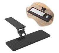 KEuLen Plateau de Clavier, Plateau D'extension de Bureau, Plateau pivotant for Souris et Clavier sous Le Bureau, Support de Clavier Coulissant réglable, for Le Bureau à Domicile(Black,55x24cm)