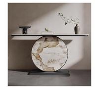 KEuLen Table Console, Table D'entrée, Console à piètement Circulaire, idéale for Une entrée, derrière Un canapé, dans Un Couloir, Un Salon ou Un Bureau.(Gold B,150cm/59.0")