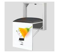 KEuLen Tabouret Pliant Mural Multifonctionnel avec Panneau Artistique et Coussin Doux for entrée, Camping-Car et Plus Encore(L,Without armrest)