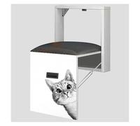 KEuLen Tabouret Pliant Mural Multifonctionnel avec Panneau Artistique et Coussin Doux for entrée, Camping-Car et Plus Encore(N,Without armrest)