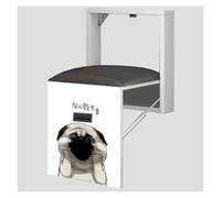 KEuLen Tabouret Pliant Mural Multifonctionnel avec Panneau Artistique et Coussin Doux for entrée, Camping-Car et Plus Encore(M,Without armrest)