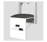 KEuLen Tabouret Pliant Mural Multifonctionnel avec Panneau Artistique et Coussin Doux for entrée, Camping-Car et Plus Encore(O,Without armrest)