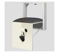 KEuLen Tabouret Pliant Mural Multifonctionnel avec Panneau Artistique et Coussin Doux for entrée, Camping-Car et Plus Encore(D,Without armrest)