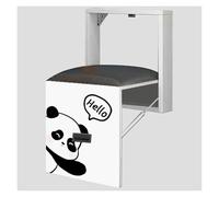 KEuLen Tabouret Pliant Mural Multifonctionnel avec Panneau Artistique et Coussin Doux for entrée, Camping-Car et Plus Encore(G,Without armrest)