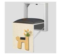 KEuLen Tabouret Pliant Mural Multifonctionnel avec Panneau Artistique et Coussin Doux for entrée, Camping-Car et Plus Encore(F,Without armrest)