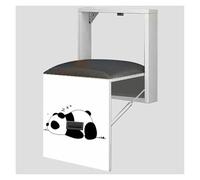 KEuLen Tabouret Pliant Mural Multifonctionnel avec Panneau Artistique et Coussin Doux for entrée, Camping-Car et Plus Encore(Q,Without armrest)