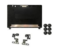 KEUQIXMR Compatible for Aspire 3 A315-42 A315-42G A315-54 A315-54K A315-56 N19C1, Nouveau Couvercle arrière, Coque supérieure for Ordinateur Portable LCD, arrière/charnière Avant(Black A H and Screw)
