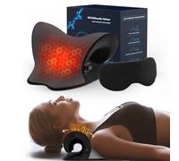 KEUTHON Relaxeur de Cou et d'épaule, Dispositif de Traction Cervicale, relâcheur de Cou, Forme de Dos, Support de Nuque, traversin, Coussin chiropratique, Cervical, étireur de Cou (Noir)