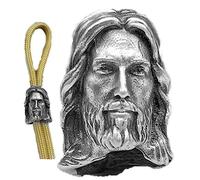 Keuyeo Lanière De Couteau De Jésus, Sculpture De Tête De Sauveur, Perles Paracorde en Laiton, Bracelet Artisanal, Porte-clés, Pendentif À Breloque, Accessoires