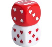 Keuyeo Lot De 2 Dés Cœurs À 6 Faces, Motif Cœur Rouge, pour Jeux De Société Fêtes À Thème