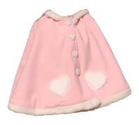 Keuyeo Manteau Châle Lolita Style Preppy Hiver Doux Manteau Lolita Mignon Oreille De Chat À Capuche Épaissir Garder Au Chaud Vintage Lâche Cape Extérieur en Tissu pour Fille