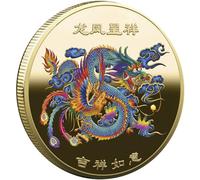 Keuyeo Prospérité Apportée par Le Loong Chinois Le Phénix, Pièce Porte-Bonheur, Porte-Bonheur, Outil De Grattage De Billets De Loterie