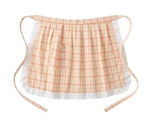 Keuyeo Tablier Demi-Corps À Carreaux Bordure en Dentelle pour Femme, Tablier À Bavette Ajustable, Tablier De Cuisine pour Maison Le Restaurant, Tablier De Service À Taille.