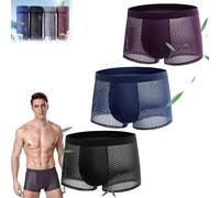 KEVGNRO Boxhero Caleçon Boxeur en Fibres Boxhero Caleçon Boxeur Box Hero sous-vêtements Box Hero Caleçon Boxeur en Bambou pour Un Confort Tout au Long de la journée Boxhero (3pcs-A,XL)