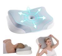 KEVIAN Coussin de Nuque en Mousse à mémoire de Forme | Technologie de tissu rafraîchissant, revêtement intérieur respirant