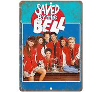 Keviewly Panneau en métal « Saved by The Bell » - Décoration murale rétro pour garage, maison, jardin, fête d'anniversaire, bar, café, cuisine