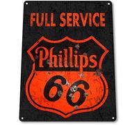 Keviewly Plaque métallique rustique Phillips 66 pour gaz. Plaque décorative en métal 30,5 x 40,6 cm