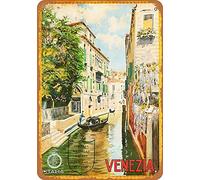 Keviewly Plaque murale vintage en métal avec peinture en fer de Venise Italie pour bar, café, garage, maison, cadeau, anniversaire de mariage