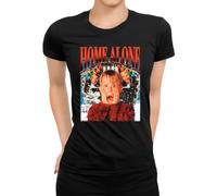 Kevin Home Alone Seul Maison - T-shirt de Noël pour femme, Noir , L