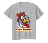 Kevin Smith Jay et Silent Bob Reboot Cock Smoker Logo Baked T-Shirt, Enfant, Gris Chiné, 12 Ans