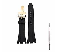Kevisae Bracelet de montre en caoutchouc de silicone noir compatible avec Audemars Piguet Royal Oak Offshore 15703 15710-28 mm AP Bracelet de montre en caoutchouc, 5 to 8 inches, Silicone, caoutchouc