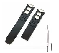 Kevisae Bracelet de montre en caoutchouc de silicone noir compatible avec Must De Cartier 21 Century Chronographe Quartz - Bracelet de montre en caoutchouc pour Cartier 20 mm, 5 to 8 inches, Silicone