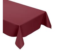 KEVKUS Nappe en toile cirée unie 209, bordeaux, rouge foncé, bordeaux au choix, rectangulaire, ronde et ovale - Taille rectangulaire 140 x 200 cm, bord coupé