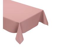 KEVKUS Nappe en toile cirée unie Rose 210 au choix rectangulaire, ronde ou ovale - Taille rectangulaire 140 x 240 cm avec ruban passepoilé